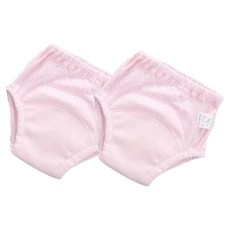 Bebehome 6層紗紗布學習褲/透氣親膚尿布褲, 粉色, 2件