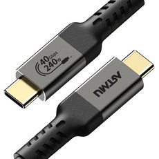 ARTMU USB-IF USB4 240W 5A Type-C PD 傳輸線 40Gbps 黑色, 1個, 1m