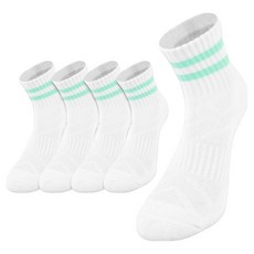 Nassau 女性運動中筒襪5雙組 SM-W02, 1套, 薄荷綠