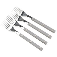 Bogen 韓國製造 Marssong 銀色餐具點心叉, 灰色, 4個