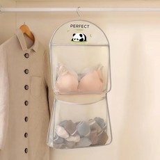 옷장 침대 다용도 포켓 걸이형 수납걸이 2단, 그레이