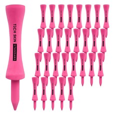 테크스킨 스탠다드 대나무 골프티, 네온핑크, 50개