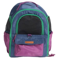 Blue Port 拚色輕型後背包, 1個, 藏青色