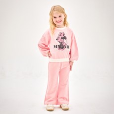 JELISPOON 女童迪士尼米妮素描喇叭褲套裝