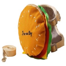 速食造型胸背牽繩, 漢堡包 咖啡色, 1個