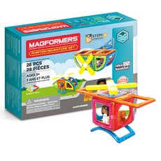 MAGFORMERS 飛行冒險 28入, 1個, 混色