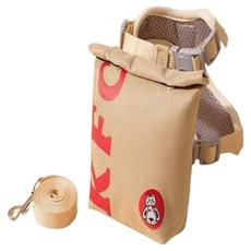 速食造型胸背牽繩, 外賣袋包 米色, 1個