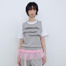 MA JOURNEE FRILL KNIT VEST