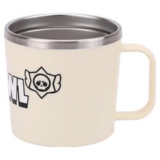 LiLFANT 荒野亂鬥 Kurly 洗碗機用不鏽鋼杯 260ml, 1個, 奶油色