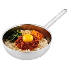 SILVERSTAR Aha 304 一體成型三層無研磨劑不鏽鋼宮廷鍋, 1個, 24cm