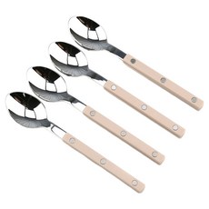 보겐 국내생산 마르송 실버 커트러리 티스푼, 다크베이지, 4개