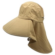 아메리칸로드 여성용 와이드 햇빛차단 넥커버 아웃도어 등산모자 HR2089, 베이지