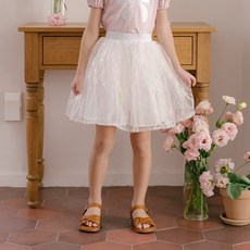 Ellalouise 女童Avec Toi波浪亮片薄紗裙