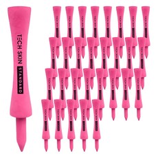 TECH SKIN 標準竹製高爾夫球釘, 50個, 霓虹粉