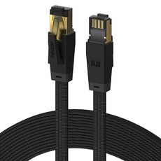 ARTMU CAT8 Giga乙太網路扁平線, 黑色, 1個, 3m