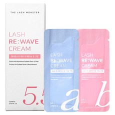 LaMon Lash Monster Lash Re-wave 睫毛燙髮霜 1劑 5p + 2劑 5p 套組, 1套, 單一顏色