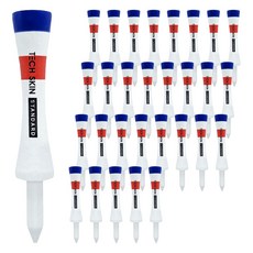 TECH SKIN Standard竹製高爾夫球座, 50個, 白線