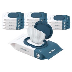 MIIMA 免治馬桶濕紙巾 蓋型, 55g, 48張, 12袋裝