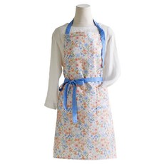 Modern House 生活防水圍裙, 藍色花, 1個