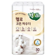 Hello Tissue Cotton Powder天然紙漿3層衛生紙, 30m, 1包, 30卷