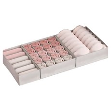 小麥購物 莫蘭迪內衣收納盒組 L2434, 1組, 灰色