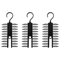 TODAY LIVING 20格領帶衣架 R89153B, 黑色, 3個