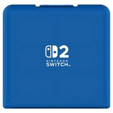 HORI 任天堂 Switch 2 24片裝卡匣收納盒, 透明藍, 1個, NSX-070A