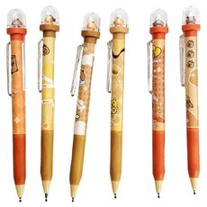 MS 趣萌水豚凝膠筆 6件組, 1套, 混合色