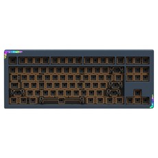 몬스타기어 베어본 풀알루미늄 볼캐치 QMK 유무선 블루투스 텐키리스 키보드, 블루그레이, STELLA 87, 제조사축