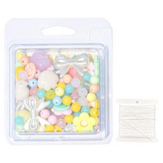 ARTNISM 串珠勺手作鑰匙圈手鍊DIY套組, 1套, 彩虹奶油