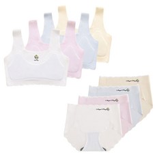 IBboom 青少年甜美天使無痕第1階段學生內衣4件組 + 內褲4件組套組 Y15