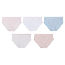 PUMA BODYWEAR 女童柔軟棉質彈性內褲5件組