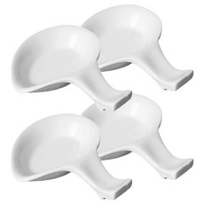 LC 陶瓷兩用筷架/醬料碟, 純白色, 4個