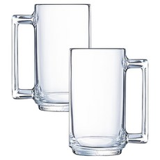루미낙 피트니스 글래스 머그 400ml, 투명, 2개