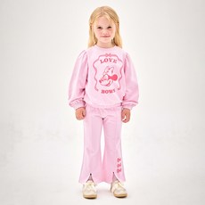 JELISPOON 女童迪士尼米妮泡泡袖鬆緊帶靴型褲上下衣套裝