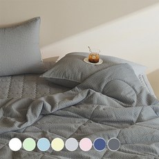 韓國 amante For Hues泡泡紗波紋夏季薄被, 炭灰色