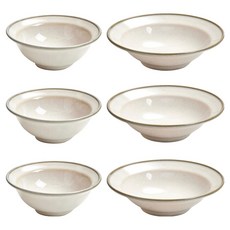 陶瓷小碗 3入 + 沙拉碗 3入 組, 1套, 米色, 小碗 3入 + 沙拉碗 3入