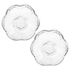 American Road 花朵玻璃多用途碗盤 200ml HR2072, 2個, 透明