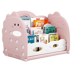 lilikoko 哩哩摳摳 恐龍桌面書架, 粉色, 3層