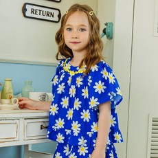 KADE COCO 女童 Avec Toi 雛菊泡泡紗上衣