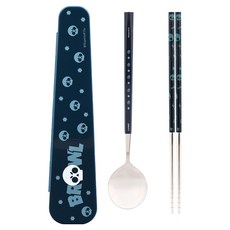 LiLFANT 荒野亂鬥 易握不鏽鋼餐具盒3件組 L, 1套, 湯匙 + 筷子 + 餐具盒, 混合色