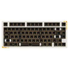 몬스타기어 베어본 풀알루미늄 볼캐치 QMK 블루투스 매크로 단축키 유무선 텐키리스 키보드, 치즈화이트, STELLA75