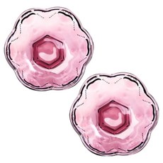 American Road 花朵玻璃多用途碗盤 200ml HR2072, 2個, 紫色