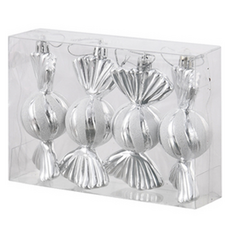 泰坦樹裝飾Kindi吊飾, 糖果銀色, 1個