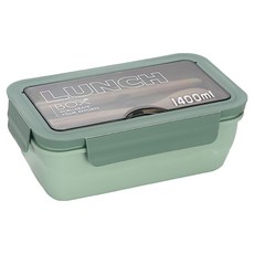 小麥購物 微波便當盒 L823 1.4L, 綠色, 1個