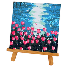 Potenkit 風景油畫套組 畫布 + 支撐板 + 顏料 + 畫筆組 20 x 20 cm, 1套, 款式49