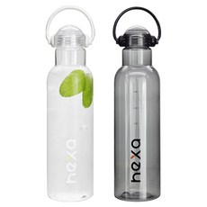 Mirkorea HEXA Tritan 運動水瓶 Water Bottle MOVE 800ml x 2件組, 1套, 透明, 黑色