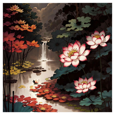 Potenkit 風景油畫套組 畫布 + 支撐板 + 顏料 + 畫筆組 20 x 20 cm, 1套, 款式12