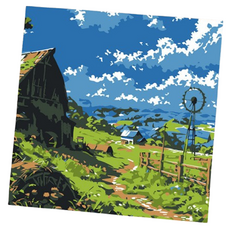 Potenkit 風景油畫套組 畫布 + 支撐板 + 顏料 + 畫筆組 20 x 20 cm, 1套, 款式44