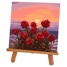 Potenkit 風景油畫套組 畫布 + 支撐板 + 顏料 + 畫筆組 20 x 20 cm, 1套, 款式51